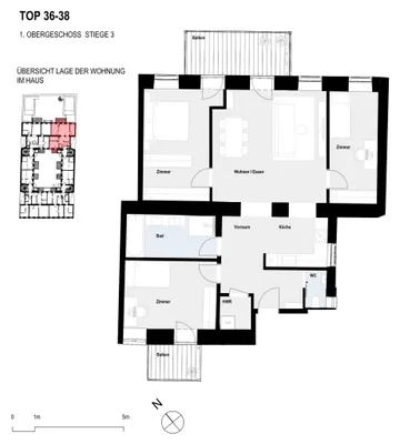 4-Zimmer-Wohnung kaufen in Wien – 92 m², € 725.000 – Bild 4 von 5