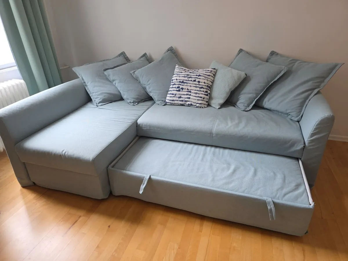 Ikea Schlafcouch / Couch / Sofa / Ausziehbare Couch / Bettsofa inkl. Kissen (Barslöv/ BÅRSLÖV), € 100,- (1040 Wien)