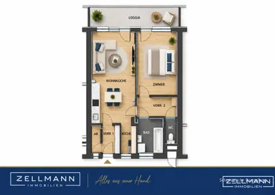 2-Zimmer-Wohnung kaufen in Wien – 58,2 m², € 249.000 – Bild 3 von 10