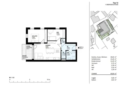 3-Zimmer-Wohnung mieten in Kirchdorf an der Krems – 70,4 m², € 1.211 – Bild 5 von 13
