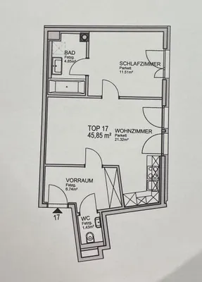 2-Zimmer-Wohnung mieten in Wien – 46 m², € 889 – Bild 6 von 6