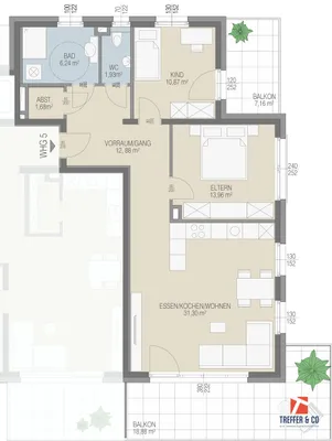 3-Zimmer-Wohnung kaufen in Kufstein – 79 m², € 524.000 – Bild 5 von 6