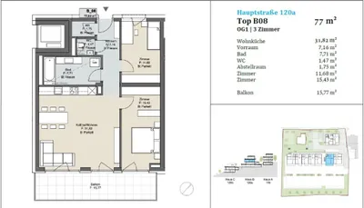 2-Zimmer-Wohnung kaufen in Graz-Umgebung – 77,02 m², € 392.000 – Bild 8 von 10