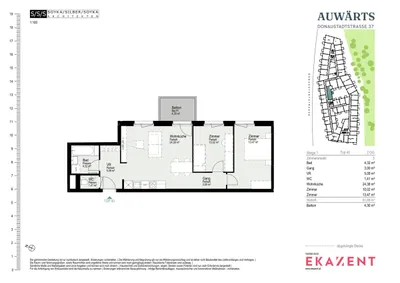 3-Zimmer-Wohnung mieten in Wien – 61,69 m², € 1.650 – Bild 8 von 8