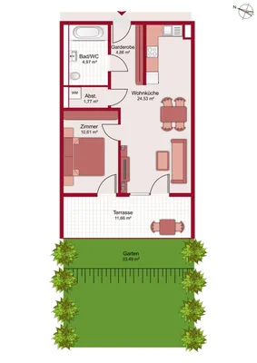 2-Zimmer-Wohnung kaufen in Innsbruck-Land – 46,74 m², € 395.000 – Bild 5 von 5