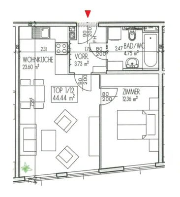 2-Zimmer-Wohnung mieten in Wien – 44 m², € 840 – Bild 7 von 7