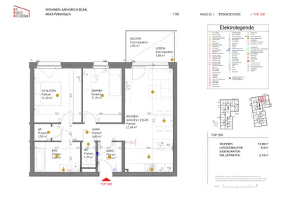3-Zimmer-Wohnung mieten in Kirchdorf an der Krems – 75,56 m², € 1.003 – Bild 6 von 6