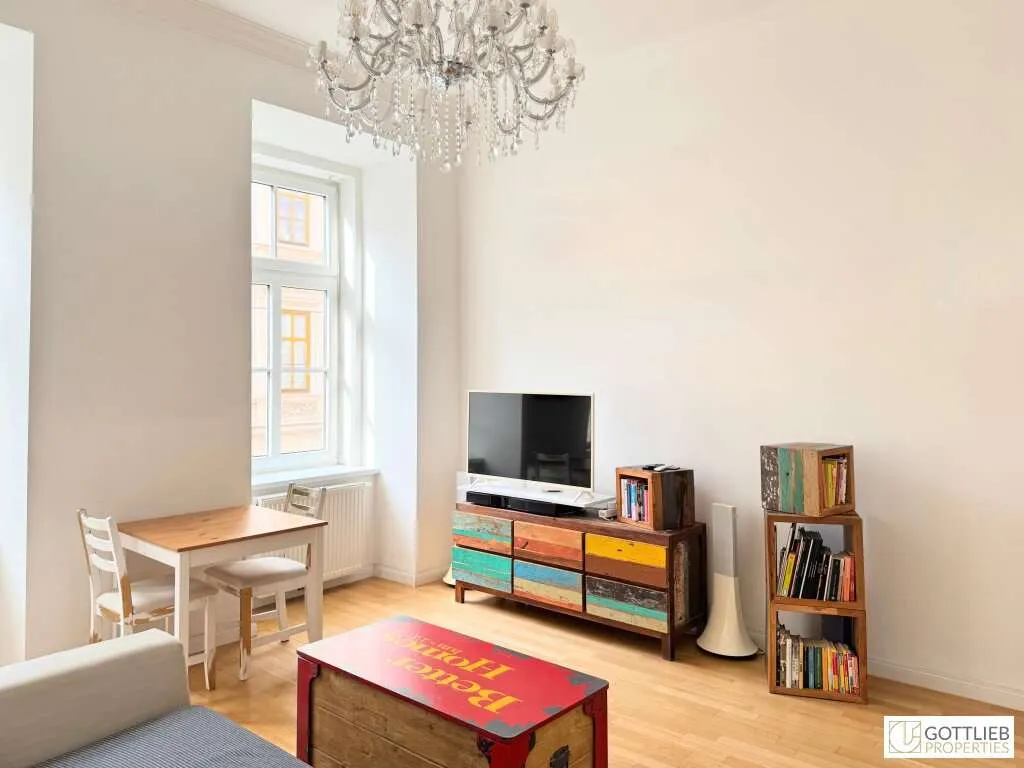 Bestlage beim Hamerlingplatz! Sonnige und möblierte 2-Zimmer-Altbau-Wohnung in Vorstadthaus - Ansicht 3