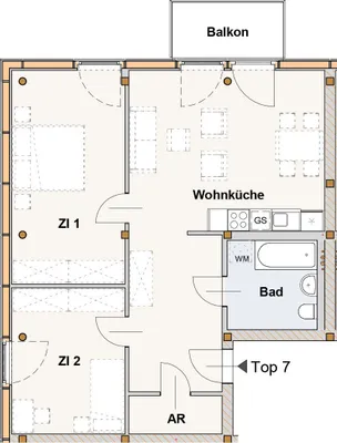 3-Zimmer-Wohnung mieten in Sankt Pölten – 74 m², € 945 – Bild 7 von 7