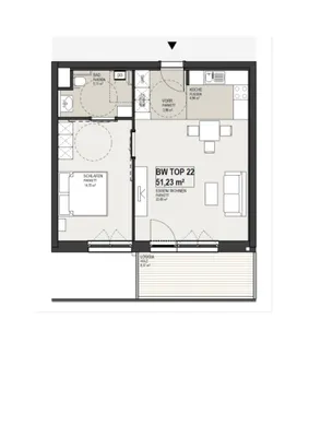 2-Zimmer-Wohnung mieten in Urfahr-Umgebung – 51,23 m², € 725 – Bild 6 von 6