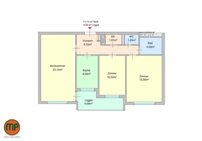 3-Zimmer-Wohnung mieten in Korneuburg – 71,13 m², € 990 – Bild 13 von 17