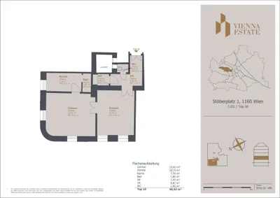 2-Zimmer-Wohnung kaufen in Wien – 61,84 m², € 240.600 – Bild 7 von 7