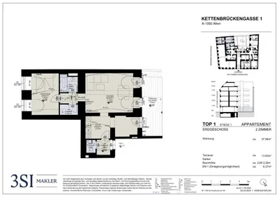 2-Zimmer-Wohnung kaufen in Wien – 57,88 m², € 495.000 – Bild 7 von 7