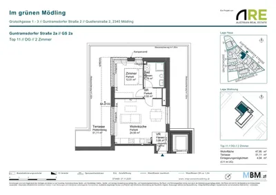 2-Zimmer-Wohnung kaufen in Mödling – 47,95 m², € 375.000 – Bild 6 von 11