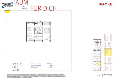 Wohnung mieten in Salzburg Stadt – 58 m², € 1.540 – Bild 10 von 10