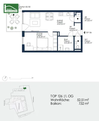 2-Zimmer-Wohnung mieten in Graz – 52,6 m², € 799 – Bild 22 von 22