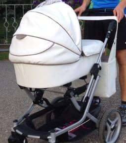 Teutonia Kinderwagen - Leder wei,  199,- (2133 Fallbach) - willhaben