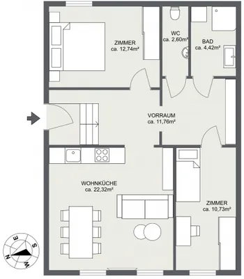 3-Zimmer-Wohnung kaufen in Wien – 64,57 m², € 265.000 – Bild 11 von 11