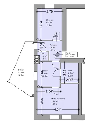 2-Zimmer-Wohnung kaufen in Graz – 39,1 m², € 124.900 – Bild 11 von 11