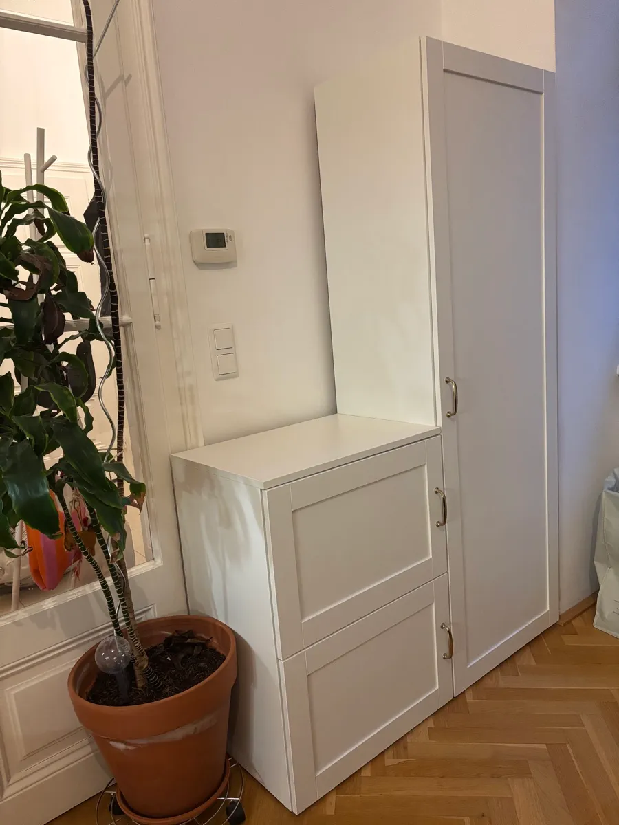IKEA PLATSA Schrank + SANNIDAL Türen | 120×40×180 cm, € 210,- (1080 Wien)