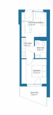 2-Zimmer-Wohnung mieten in Graz – 32,21 m², € 488 – Bild 8 von 8