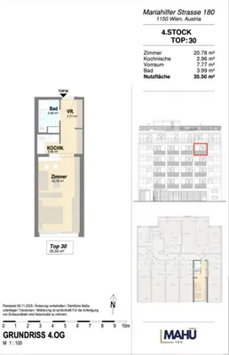 1-Zimmer-Wohnung kaufen in Wien – 35,23 m², € 297.500 – Bild 6 von 6