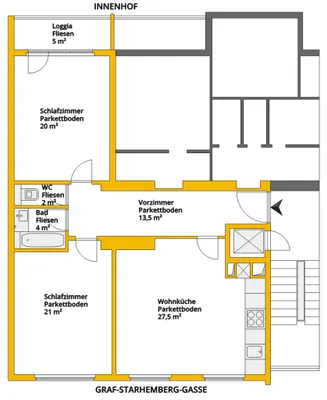 3-Zimmer-Wohnung kaufen in Wien – 87,88 m², € 580.000 – Bild 23 von 23