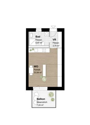 Geförderte Neubauwohnung mit Balkon im 3. Stock, photo 1