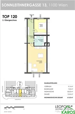 2-Zimmer-Wohnung mieten in Wien – 61,53 m², € 979 – Bild 10 von 10