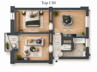 3-Zimmer-Wohnung kaufen in Innsbruck – 60,98 m², € 468.000 – Bild 8 von 8