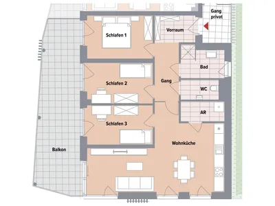 4-Zimmer-Wohnung kaufen in Graz – 88 m², € 468.000 – Bild 2 von 2