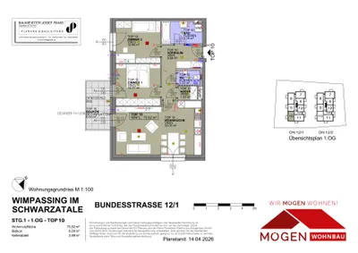 3-Zimmer-Wohnung mieten in Neunkirchen – 75,46 m², € 742 – Bild 2 von 2