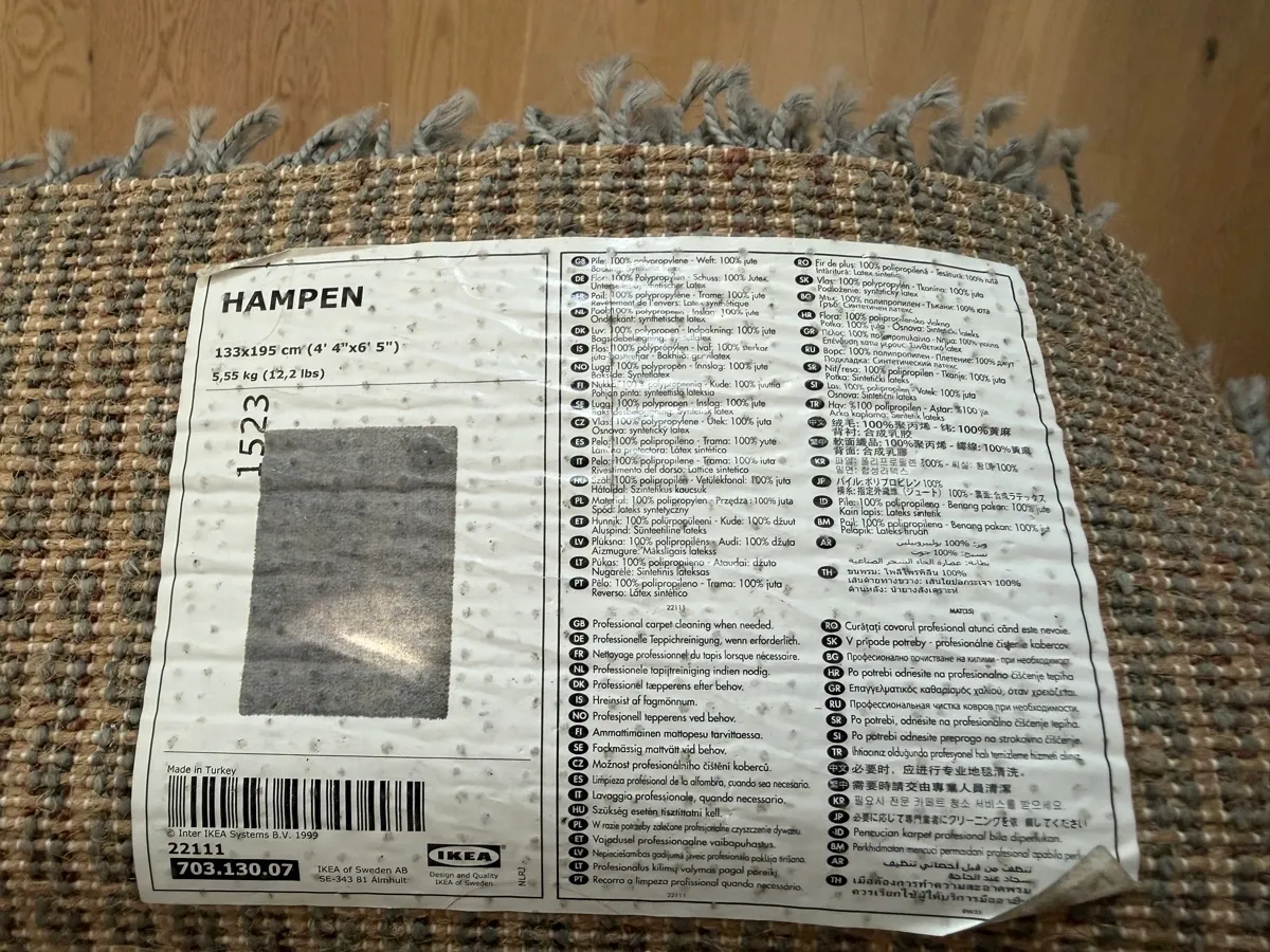Ikea Teppich HAMPEN grau 133x195 cm, € 30,- (4540 Bad Hall)