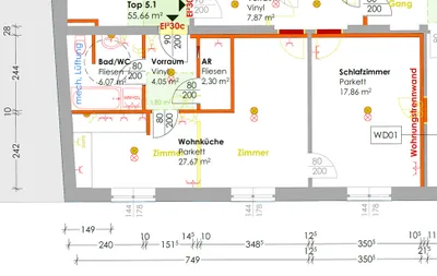2-Zimmer-Wohnung mieten in Linz – 55,66 m², € 899 – Bild 11 von 11