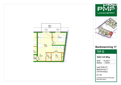2-Zimmer-Wohnung kaufen in Korneuburg – 43,39 m², € 272.400 – Bild 13 von 18