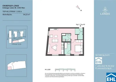 2-Zimmer-Wohnung mieten in Wien – 54,23 m², € 1.060 – Bild 13 von 13