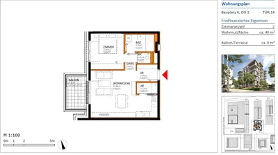 2-Zimmer-Wohnung kaufen in Wien – 50,52 m², € 289.000 – Bild 17 von 17