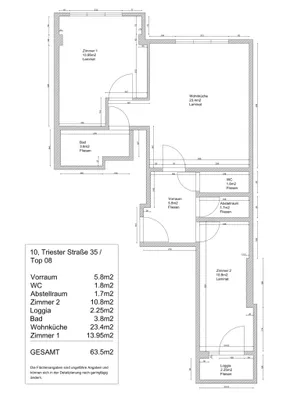 3-Zimmer-Wohnung kaufen in Wien – 63,5 m², € 280.000 – Bild 31 von 31