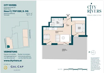 Wohnung mieten in Graz – 41 m², € 778 – Bild 11 von 11