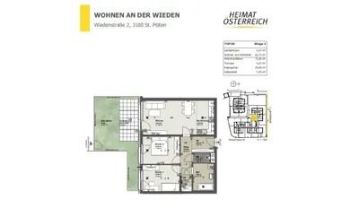 3-Zimmer-Wohnung mieten in Sankt Pölten – 71,06 m², € 911 – Bild 7 von 7