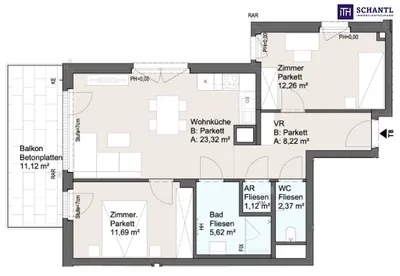 3-Zimmer-Wohnung kaufen in Wien – 64,82 m², € 387.387 – Bild 4 von 12
