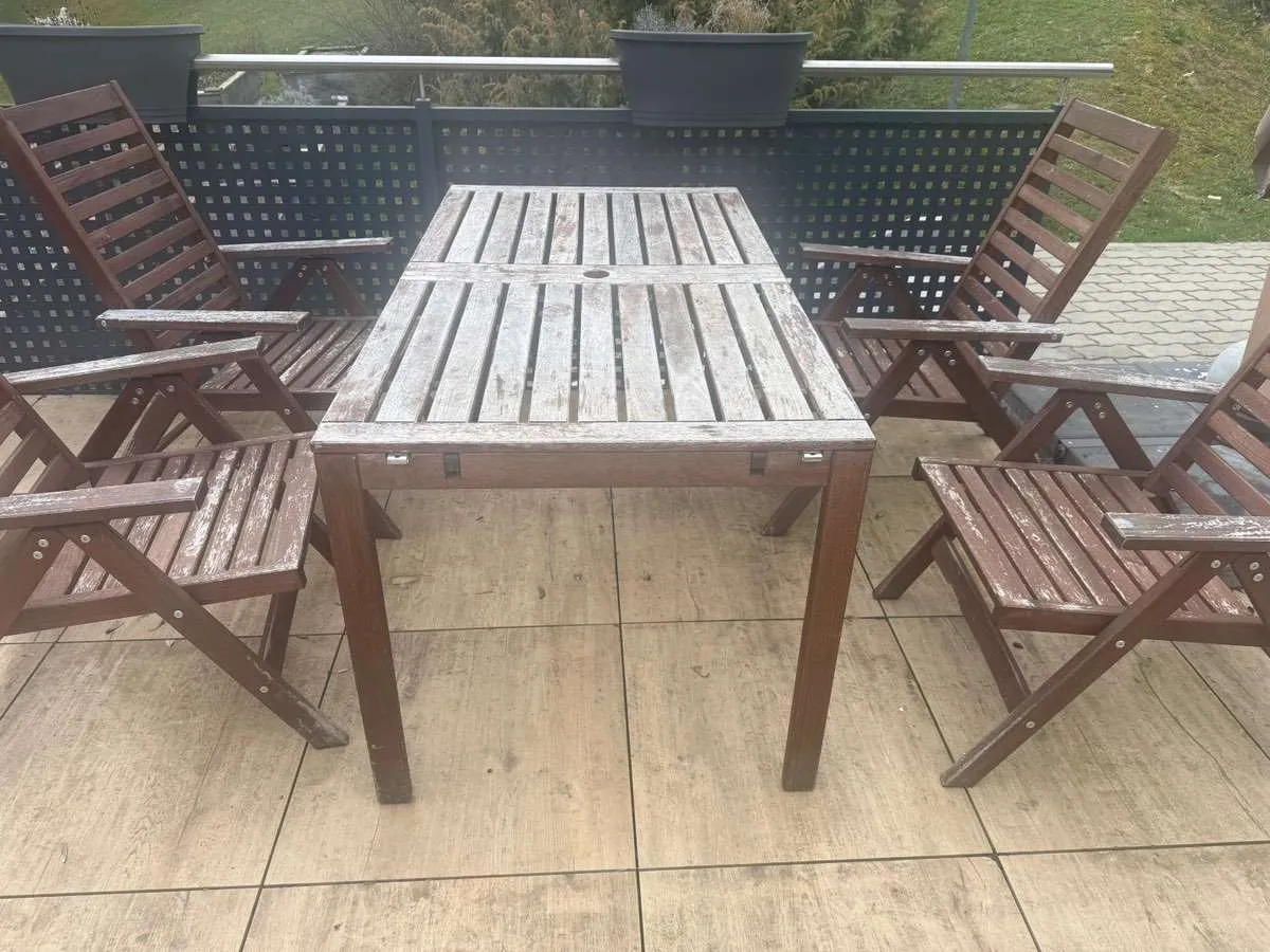 Ikea Gartentisch mit 6 Sessel, ausziehbar, € 59,- (4341 Arbing)