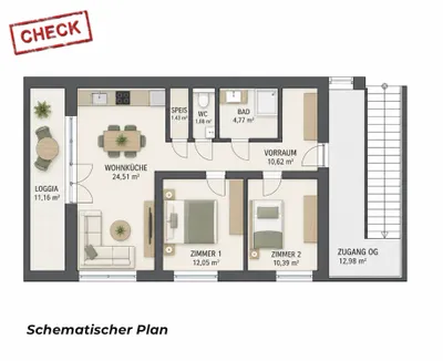 3-Zimmer-Wohnung kaufen in Graz – 66 m², € 299.900 – Bild 14 von 14