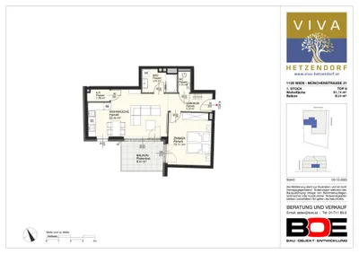 2-Zimmer-Wohnung kaufen in Wien – 51,9 m², € 396.000 – Bild 7 von 7