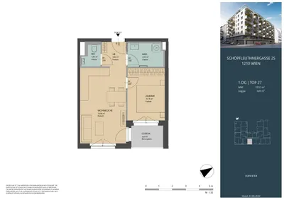 2-Zimmer-Wohnung mieten in Wien – 43,21 m², € 849 – Bild 13 von 13