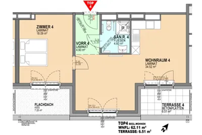 2-Zimmer-Wohnung mieten in Wiener Neustadt – 61,84 m², € 1.196 – Bild 12 von 18
