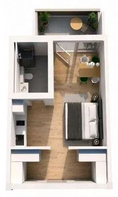 1-Zimmer-Wohnung mieten in Schwaz – 33 m², € 730 – Bild 3 von 3