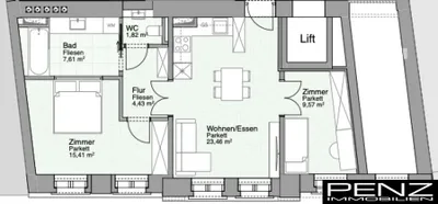 3-Zimmer-Wohnung kaufen in Linz – 62,03 m², € 395.000 – Bild 2 von 2
