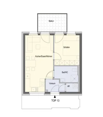 2-Zimmer-Wohnung mieten in Mödling – 43,91 m², € 949 – Bild 3 von 10