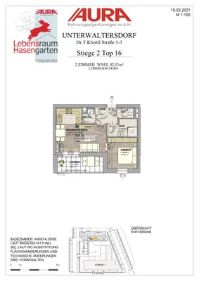2-Zimmer-Wohnung mieten in Baden – 42,51 m², € 719 – Bild 16 von 19